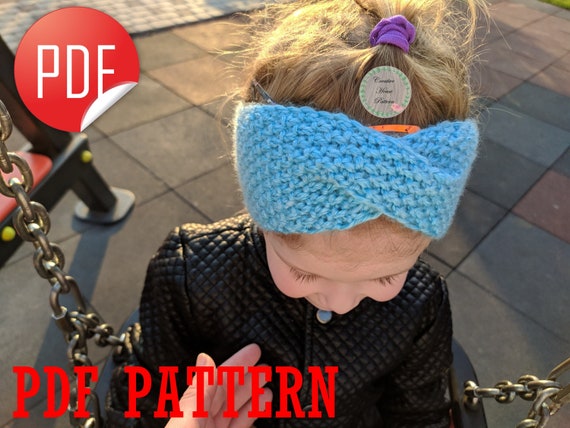 Kids Headband Knitting Pattern PDF Modern Knitting Pattern | Etsy
