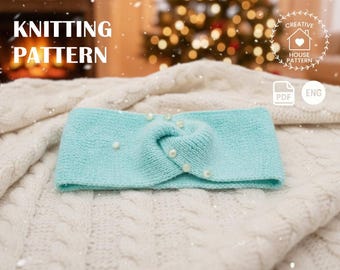 Knit Headband Pattern in English: Stylish Ear Warmer, Easy DIY (PDF Download)