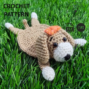 Dog crochet pattern PDF English, coaster crochet pattern, decor coaster crochet, crochet coasters, easy crochet patterns, amigurumi coaster