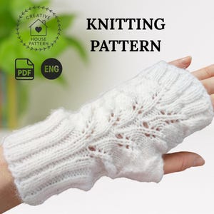 Fingerless Gloves Knitting Pattern: Women&#39;s Mittens (PDF)