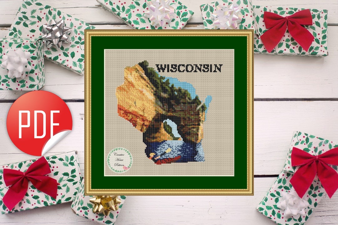 Wisconsin State Cross Stitch Pattern – PDF Digital Download, Nature ...