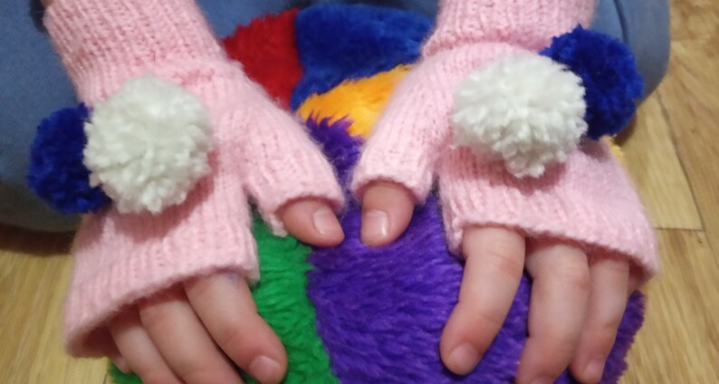 Baby Fingerless Gloves Knitting Pattern,PDF Knitting Pattern,Kids Mittens,Gloves Knit Pattern,Knit Mitten Pattern,Girls Mittens Pattern PDF