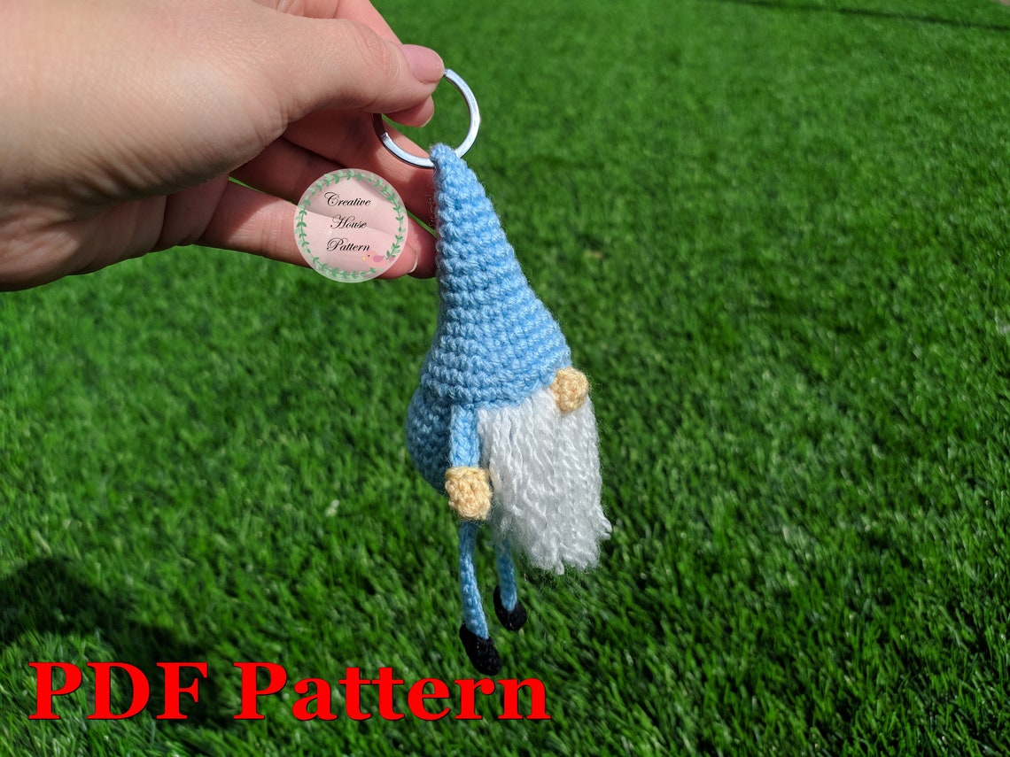 Keychain crochet pattern gnome crochet pattern amigurumi Etsy
