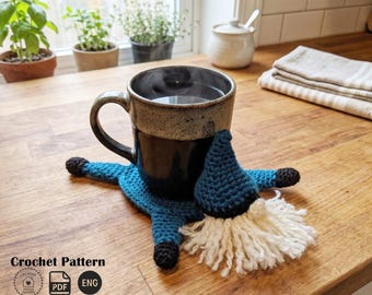 Gnome crochet pattern PDF English, Coaster crochet, Decor coaster crochet pattern, Crochet coasters, Easy crochet pattern, amigurumi coaster