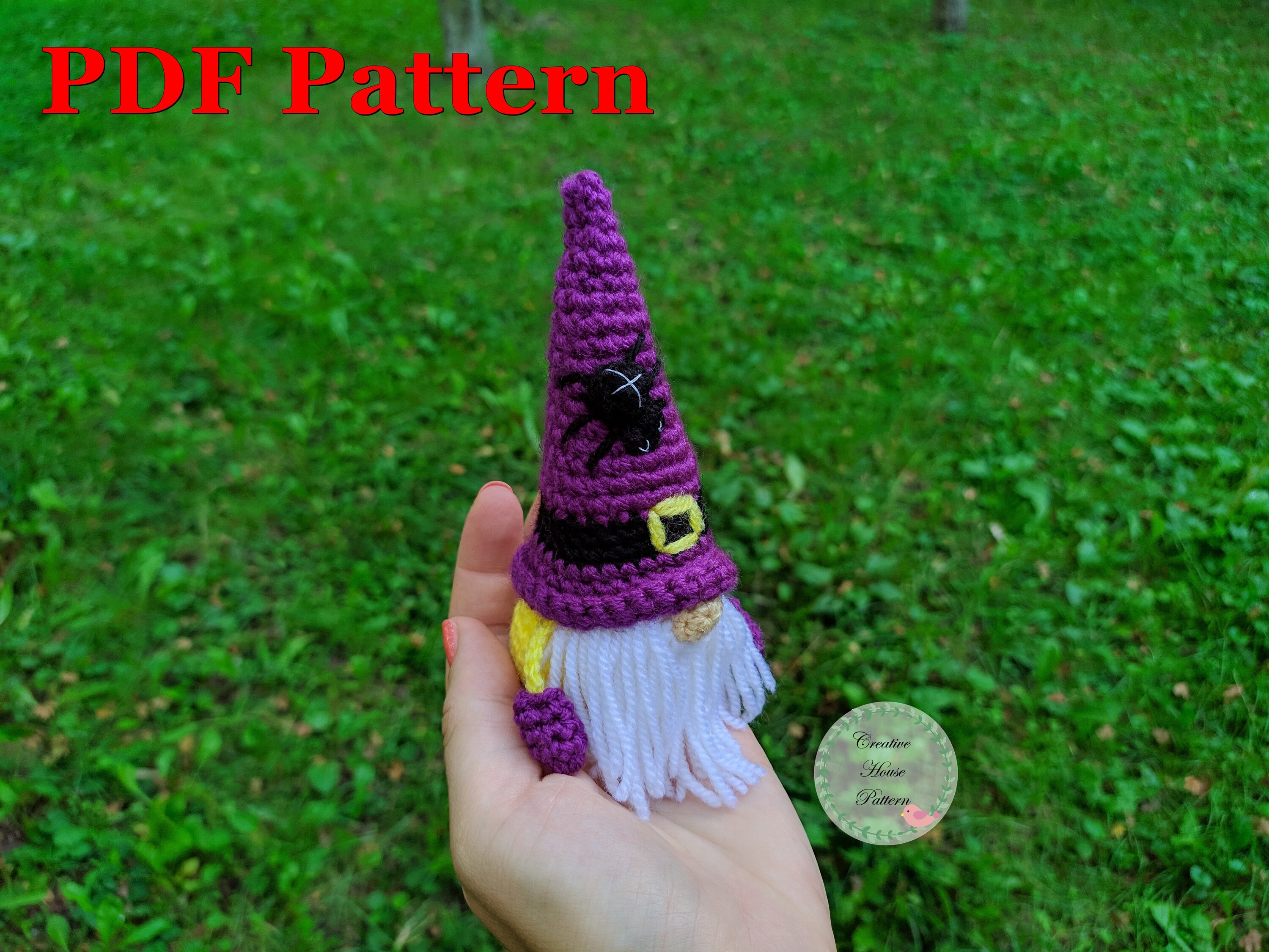 Keychain crochet pattern halloween gnome crochet pattern Etsy