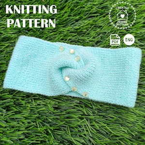 Women’s Headband Knitting Pattern (English) - PDF Download, Stylish Ear Warmer Design, Easy Knit Headband Pattern, DIY hair accessory