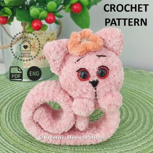 Crochet bracelet pattern PDF English, crochet slap bracelet, cat bracelet crochet, cat pet bracelet crochet pattern, amigurumi cat crochet