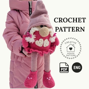 Valentinstag Zwerglein Häkelanleitung, Zwerge mit Herz, Amigurumi Zwerglein Anleitung, Valentinstag Geschenk, Amigurumi Zwerglein Anleitung, PDF Häkelanleitung