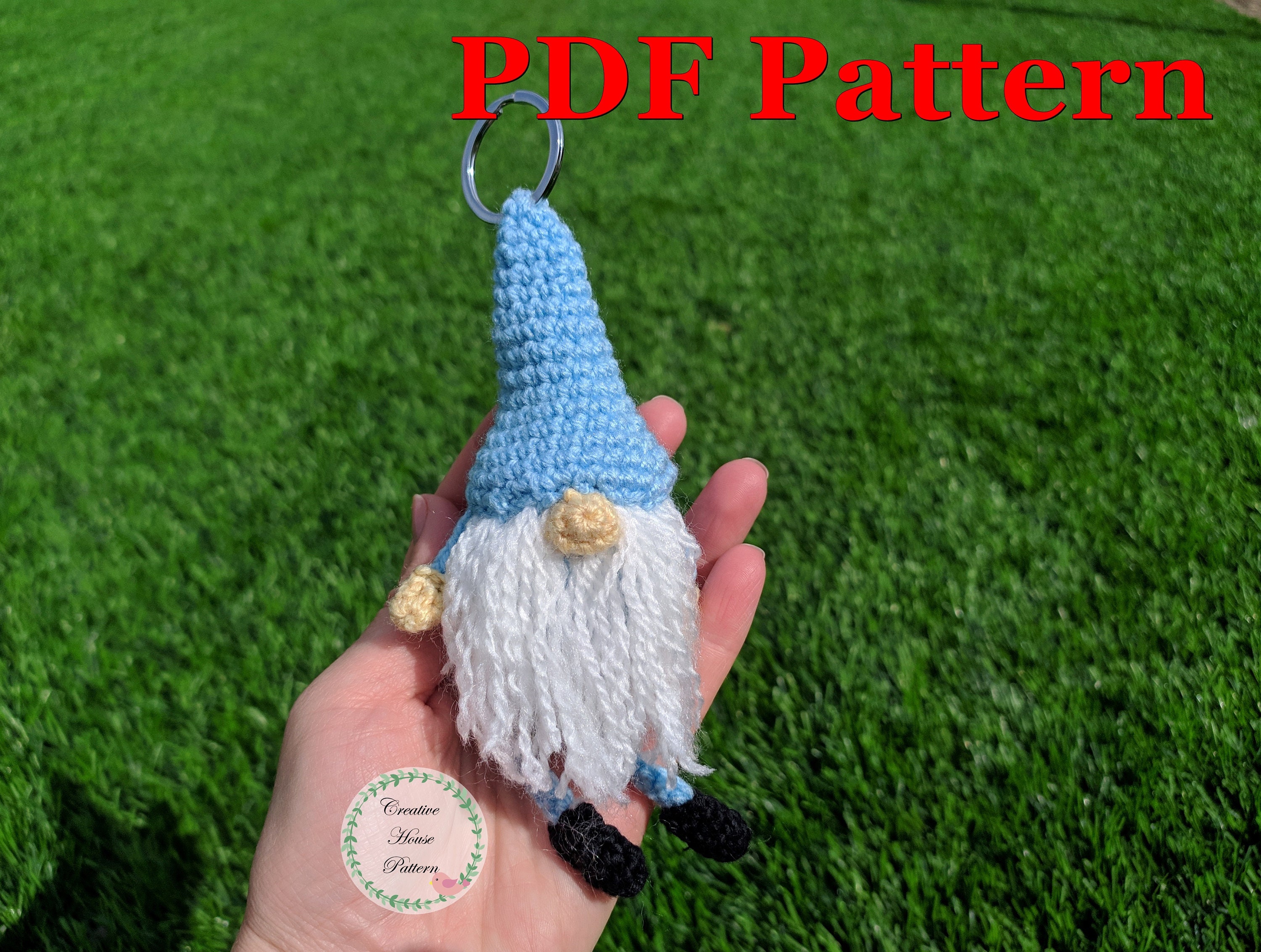 Keychain crochet pattern gnome crochet pattern amigurumi Etsy