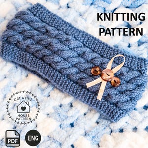 Knitting Pattern for Women’s Headband – Easy & Stylish DIY Ear Warmer, Headband knitting pattern PDF English, Knitted winter accessories