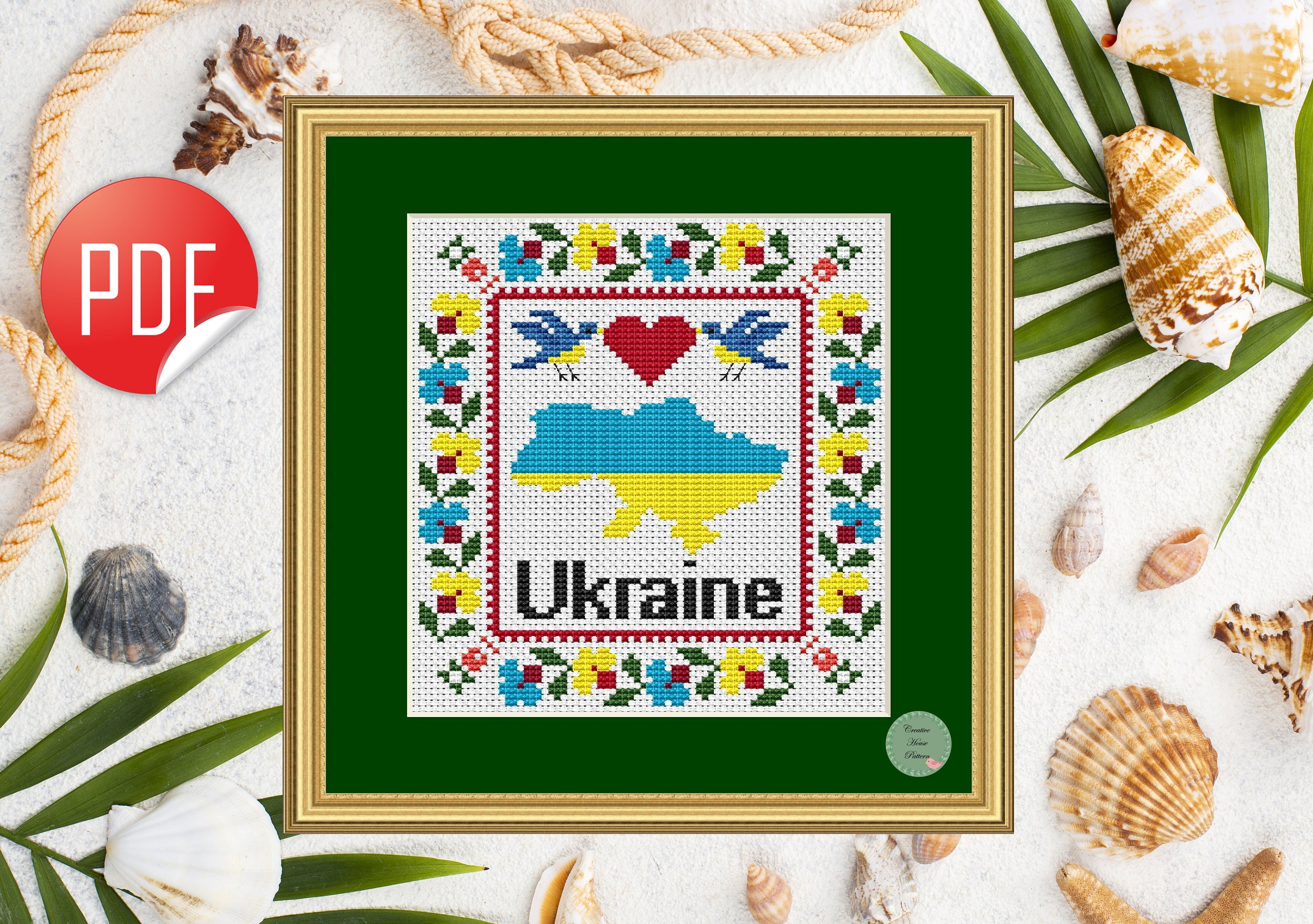 Ukraine Cross Stitch Pattern Floral Folk Embroidery Etsy