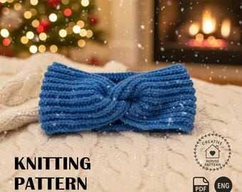 Modern Knit Headband Pattern in English: Stylish Ear Warmer (PDF Download)