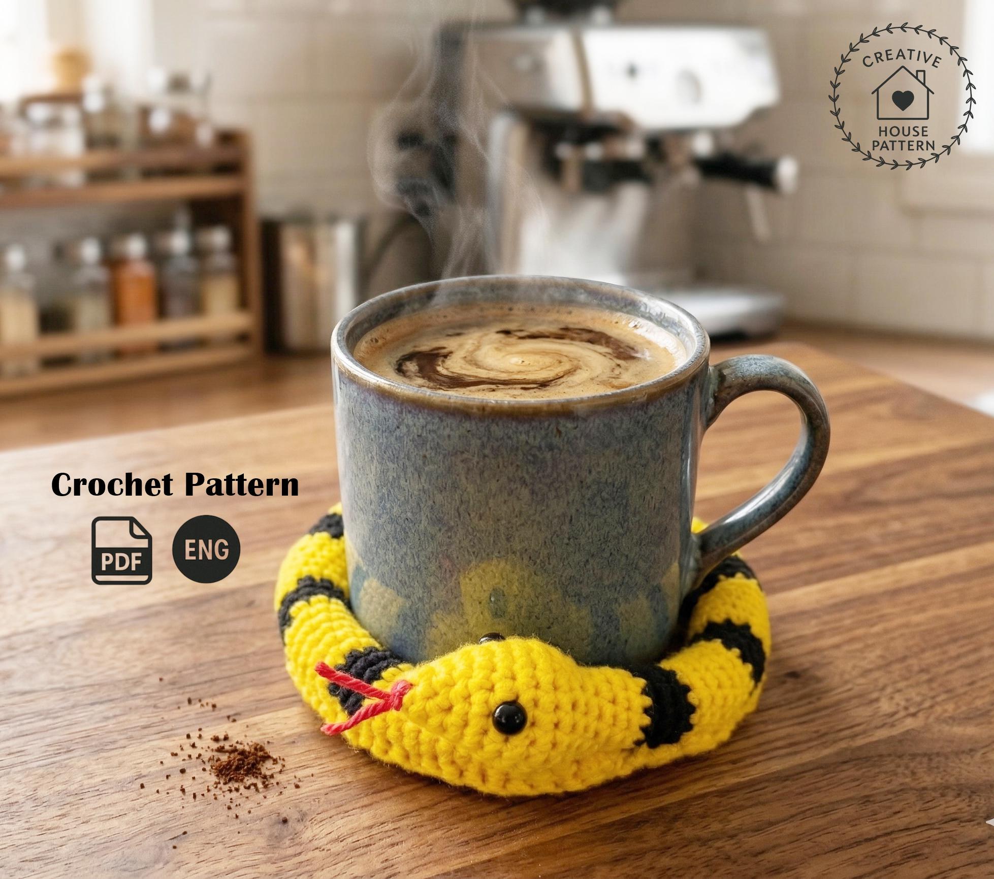 36 Snake Crochet Patterns to Stitch: Amigurumi, Plush, No-Sew, and Giftable Designs 13 Coaster English Amigurumi snake crochet