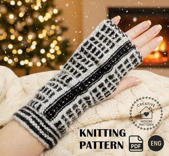 Fingerlose Handschuhe Strickmuster auf Englisch: Damen Handschuhe (PDF  Download) - Etsy.de