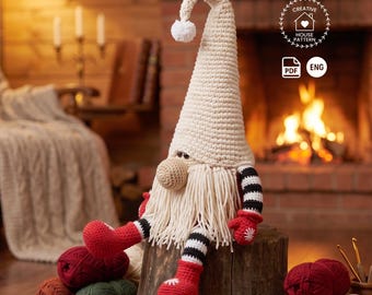 Amigurumi gnome crochet pattern PDF English, Crochet amigurumi toy pattern, Christmas gnome pattern, Scandinavian gnome crochet pattern
