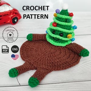 Christmas Tree Coaster Crochet Pattern: Holiday Amigurumi (PDF)