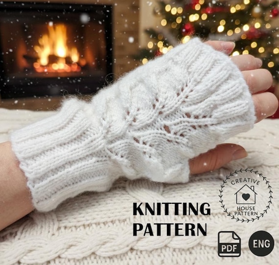 Fingerlose Handschuhe Strickmuster auf Englisch: Damen Handschuhe (PDF  Download) - Etsy Schweiz