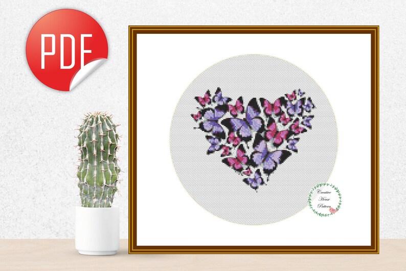 Butterflies Cross Stitch PatternModern Cross Stitch Etsy