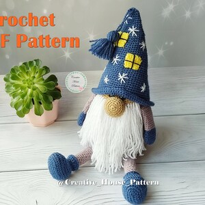 Christmas gnome crochet pattern, amigurumi gnome pattern, easy crochet pattern, amigurumi toy pattern, christmas home decor, instant PDF