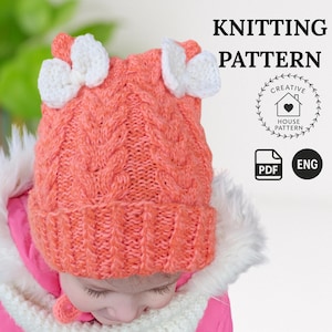 Toddler Hat Knitting Pattern: Cable Knit Design (PDF Pattern)