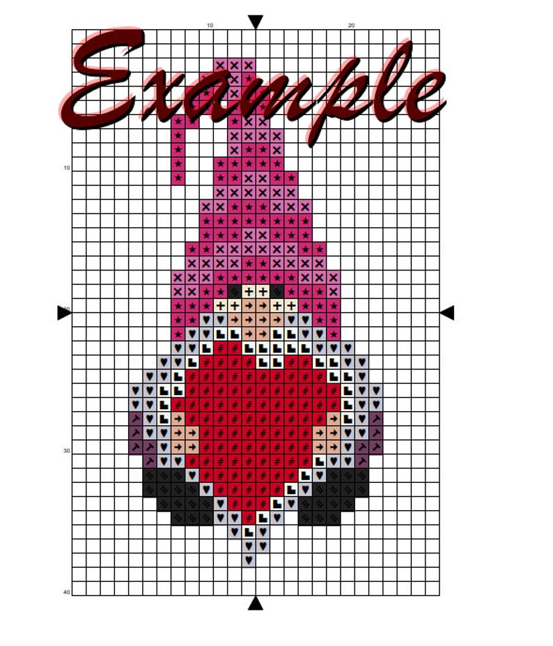 Gnome cross stitch pattern, modern counted cross stitch chart, fantasy cross stitch, Christmas embroidery, cute cross stitch, instant PDF image 7