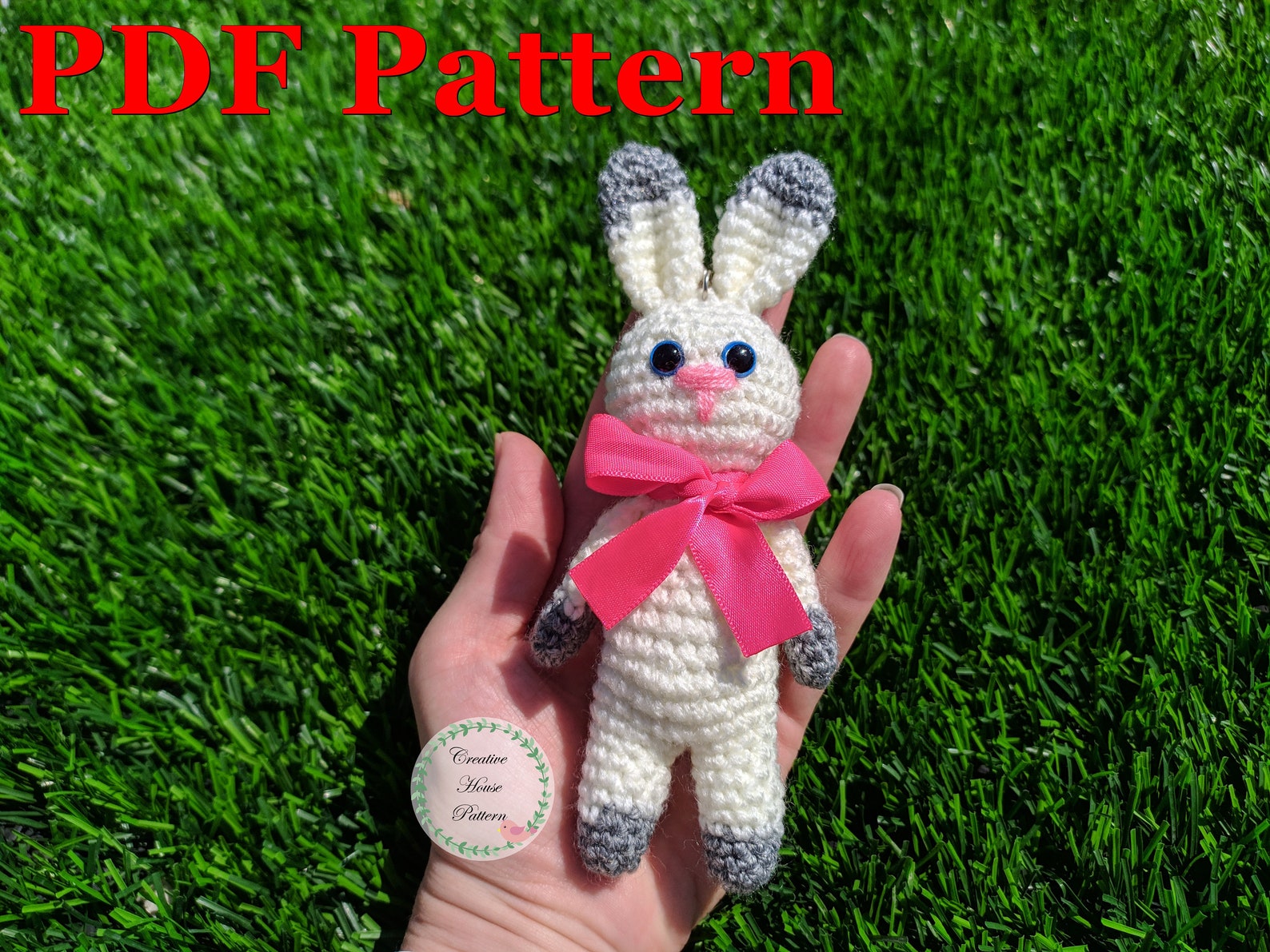 Keychain Bunny Crochet Pattern Amigurumi Bunny Crochet Etsy