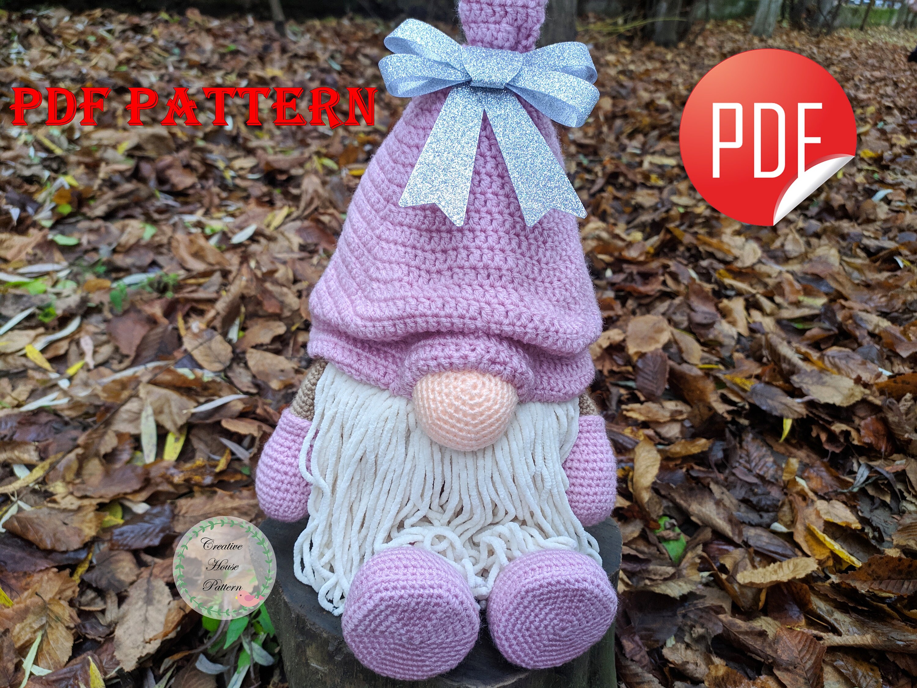 Scandinavian christmas gnome crochet pattern amigurumi gnome Etsy