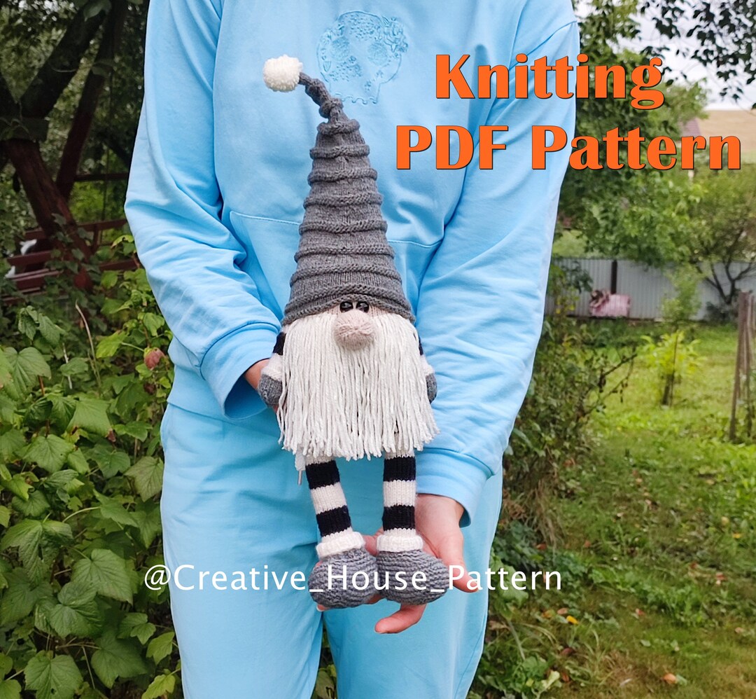 Gnome KNITTING PATTERN, Knit Gnome Pattern, Christmas Gift Ideas