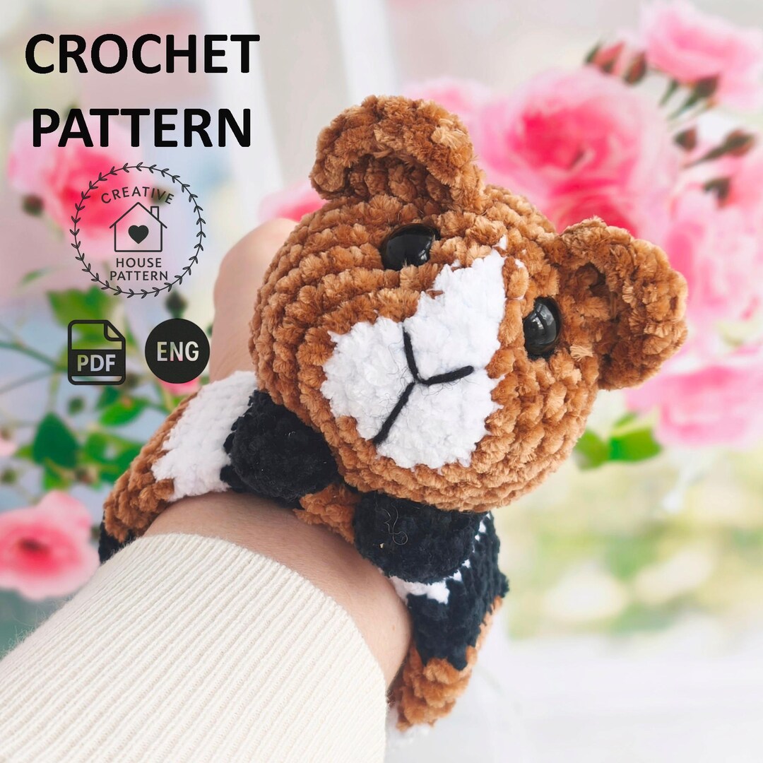 Crochet Slap Bracelet Pattern PDF English, Guinea Pig Slap Bracelet ...