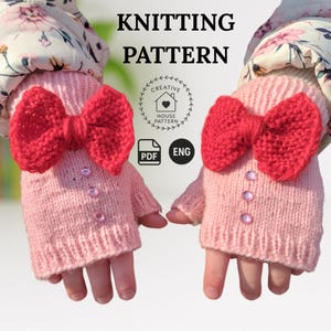 Kids Fingerless Glove Knitting Pattern PDF English, Kids mittens knitting pattern, Fingerless mitts pattern, Gloves knit pattern, Easy knit