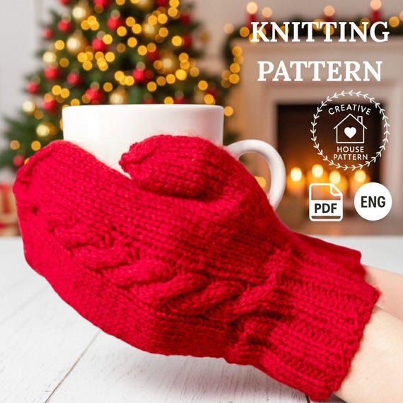 Strickanleitung fr Handschuhe in Englisch: Damen Winter Accessoire (PDF  Download) - Etsy.de