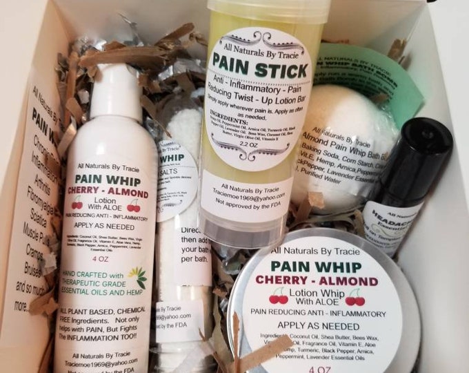 Hemp Pain Whip, Cherry Almond Scent Gift Box.A Perfect Gift for anyone.