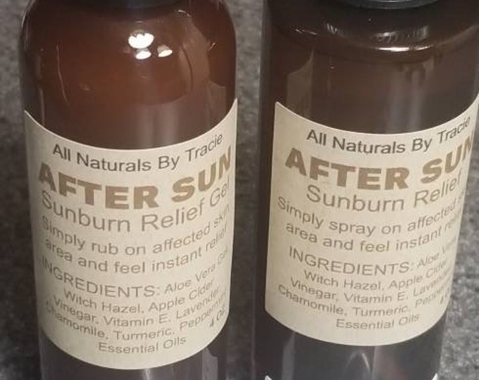 AFTER SUN...Sunburn Relief. 4 oz Squeeze bottle or 4 oz Spray Mist.