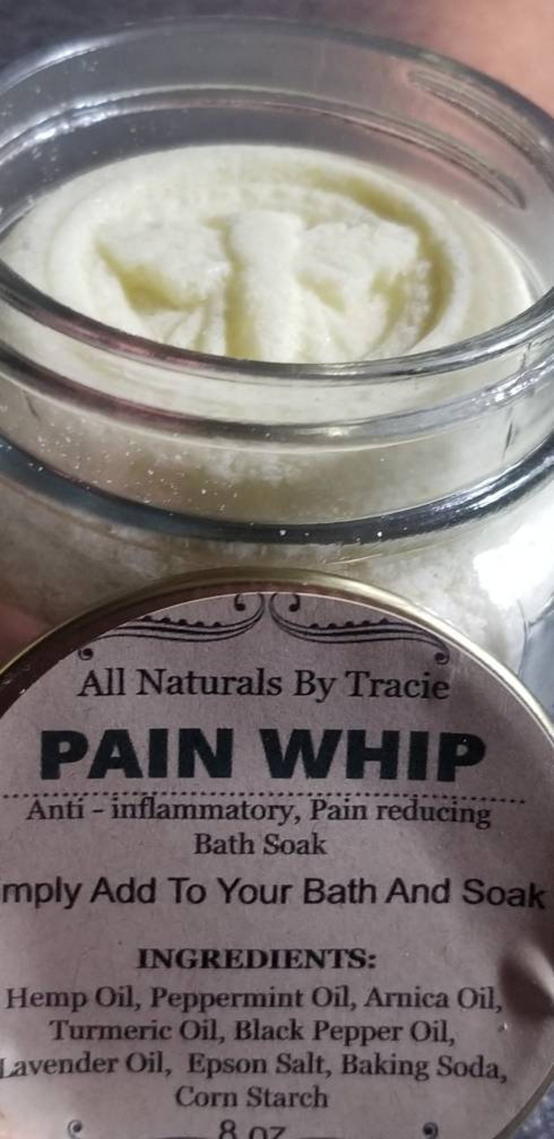 Pain Whip & Bath Salts Combo. 8 oz Pain Whip. 8 oz Bath Salts. Etsy