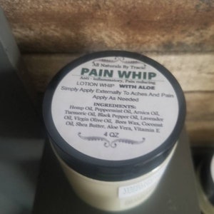 HEMP PAIN WHIP With Aloe 4 oz .