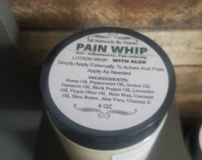 HEMP PAIN WHIP With Aloe 4 oz .