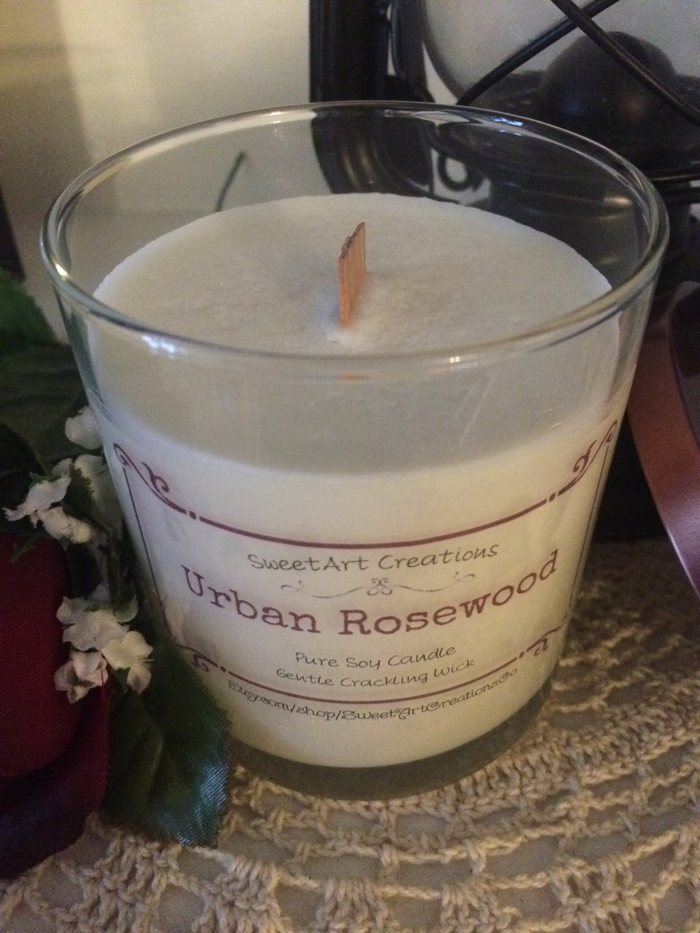 Crackling Wick Pure Soy Candles Etsy