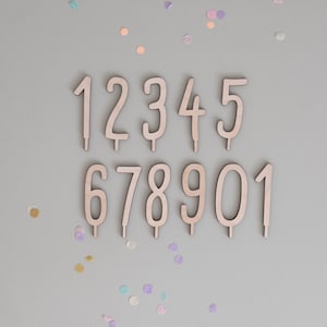 Stecker Ziffer/Set  | Cake Topper aus Holz | Zahlen für Geburtstagskranz  | Ziffer für Geburtstagsring