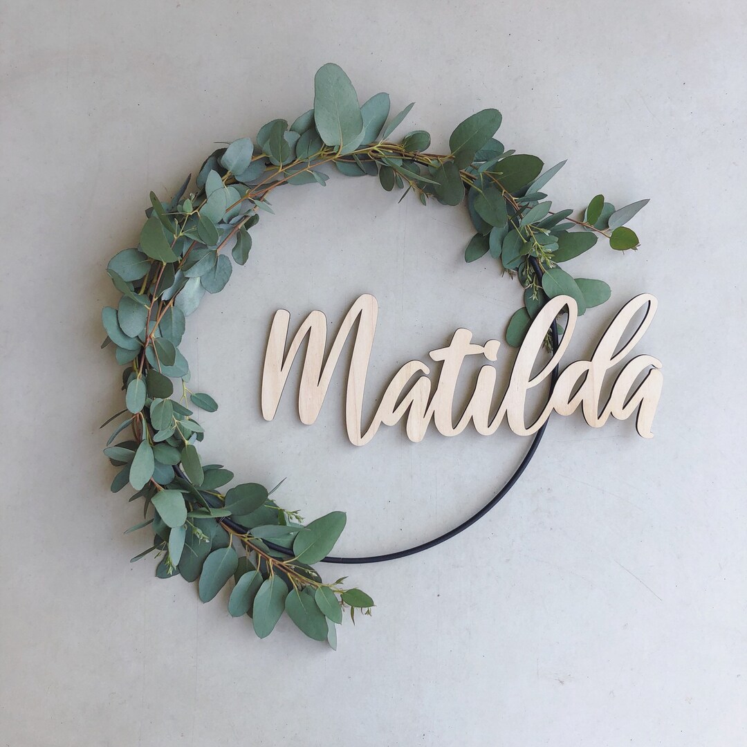 Schriftzug Name Holz