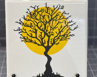 Ceramic Tile Sign - Spooky Tree