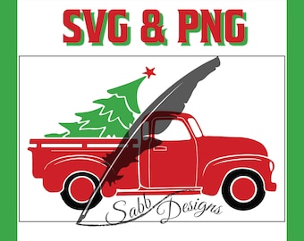 Christmas Tree Truck SVG & PNG