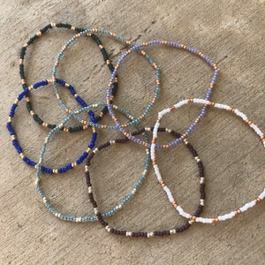 Accented Seed Bead Stretch Bracelet