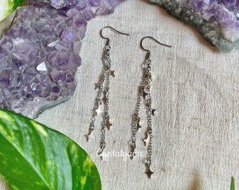 Silver Star Earrings | Silver-Plated Hypoallergenic Celestial Jewelry