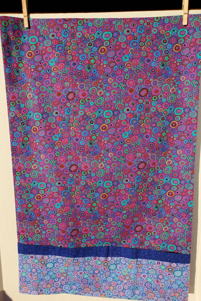 Kaffe Fassett reverse purple pillowcase Set of 2