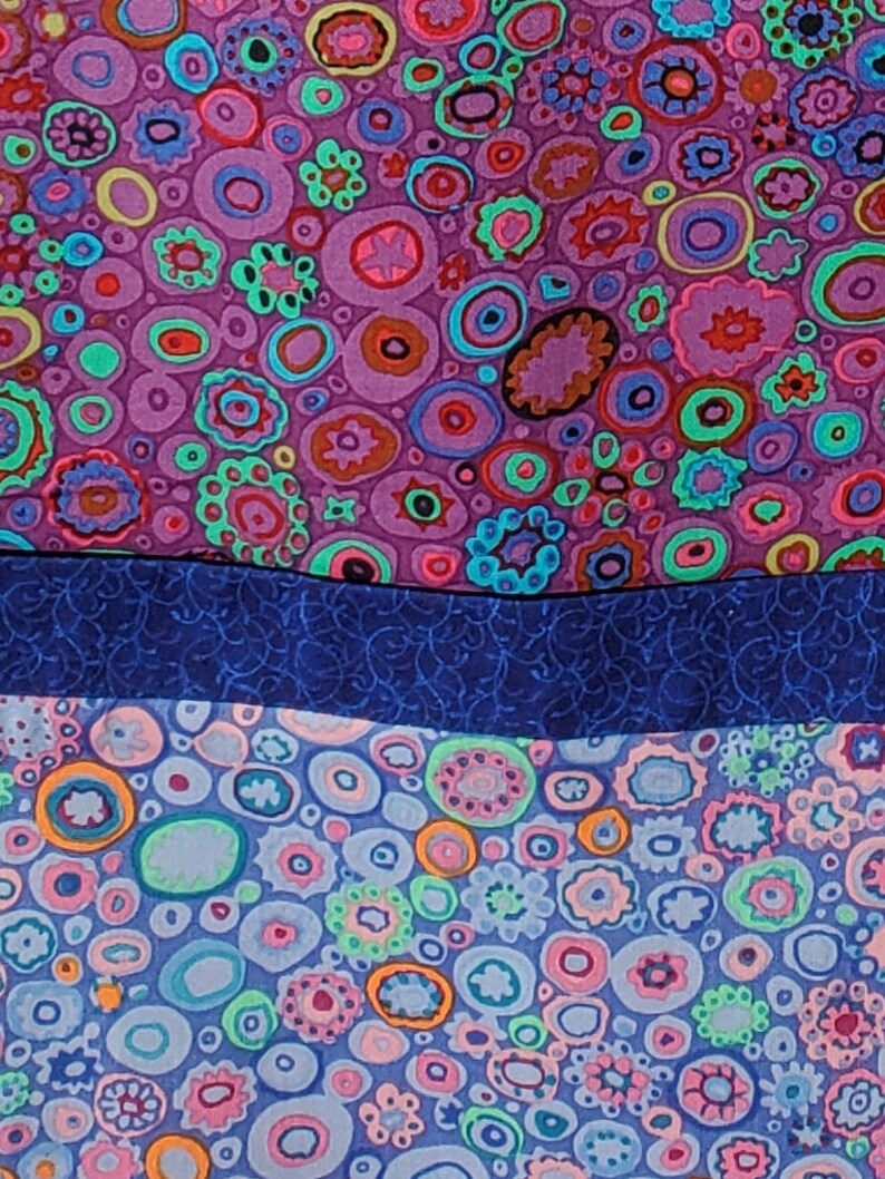 Kaffe Fassett reverse purple pillowcase Set of 2