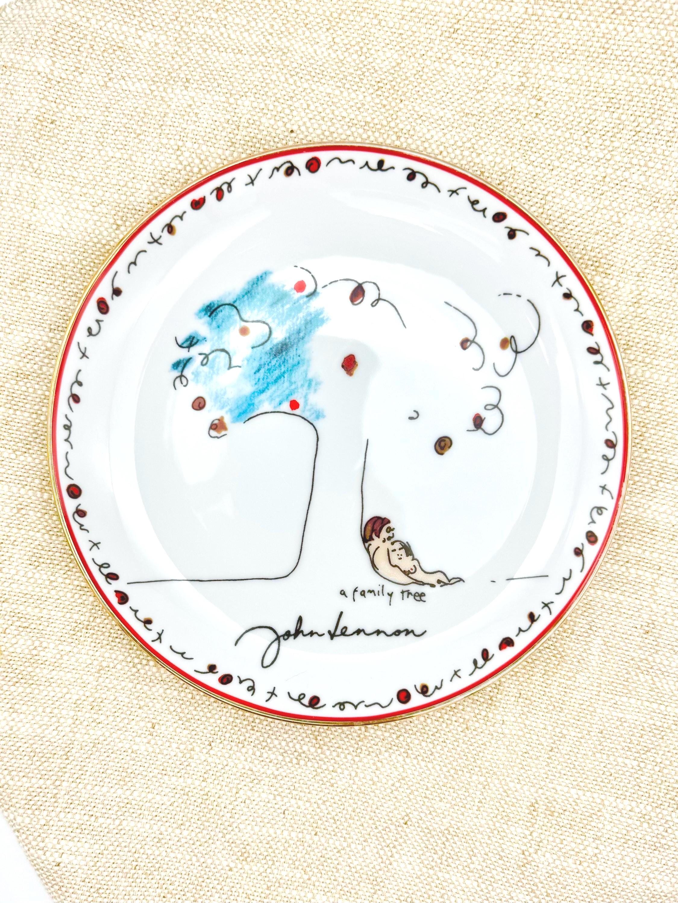 Vintage John Lennon “family Tree” Artwork Plate 376 - Etsy