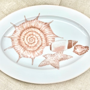 Vintage Fitz and Floyd, Coquille 14” Seashell Oval Platter