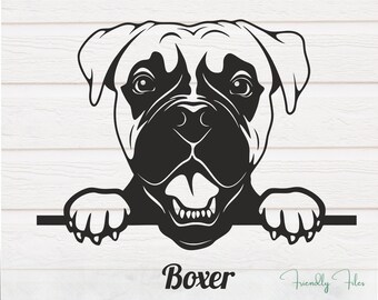 Boxer Svg Etsy