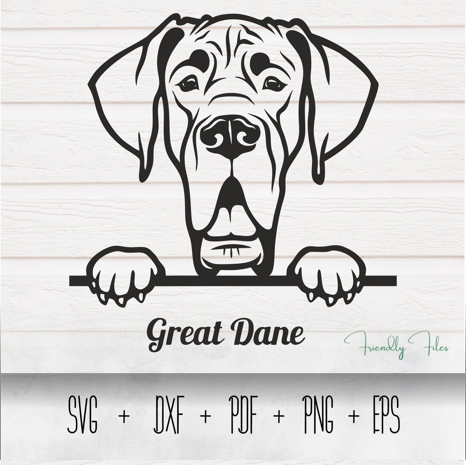 GREAT DANE FACE Dog svg Dog Clip Art Dog Breed Dog Cut | Etsy