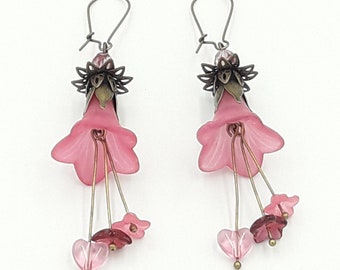 Romantic flower earrings